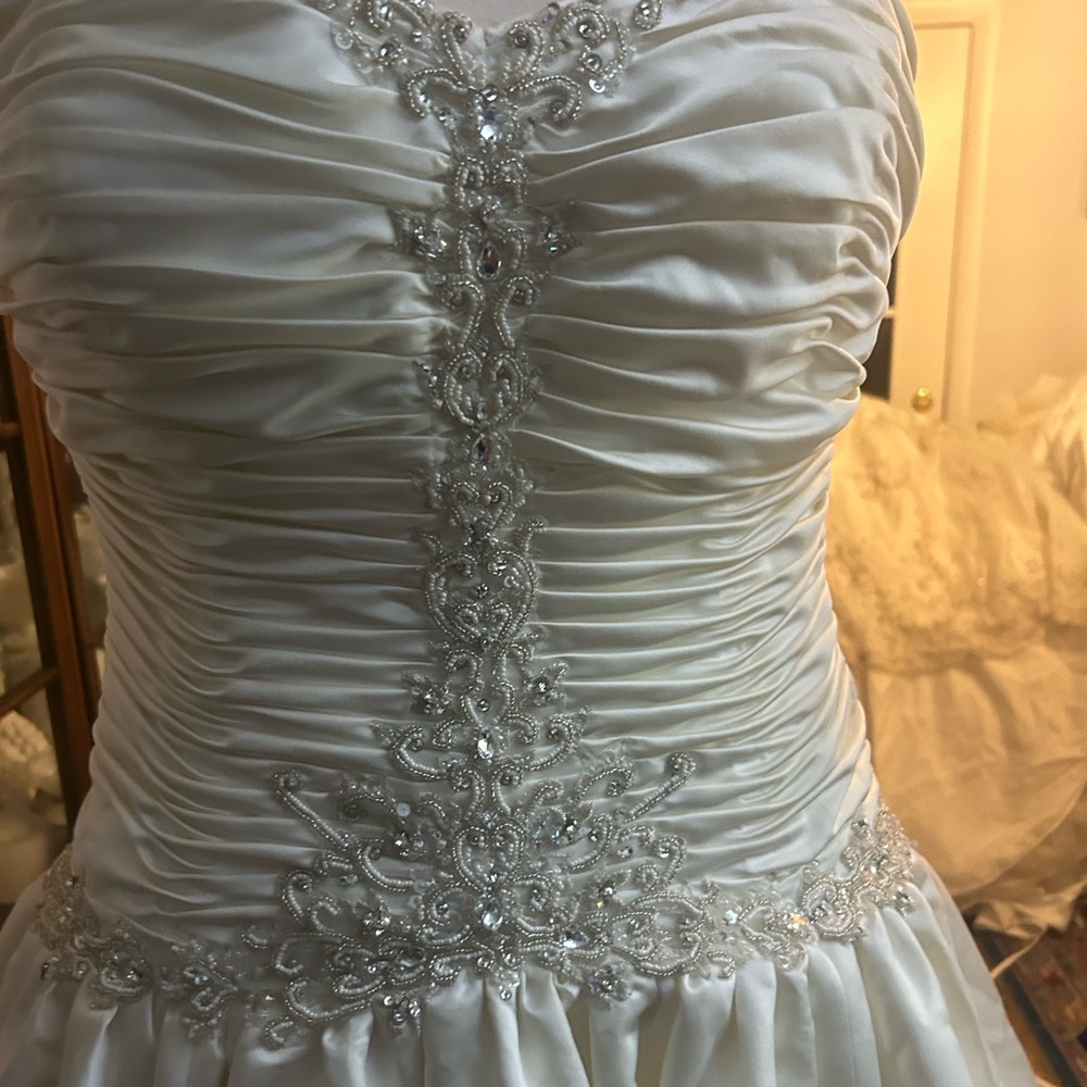 Eden Bridal satin embellished ball gown size 14